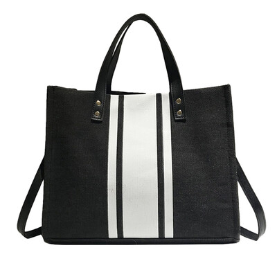 

Patchwork Single Shoulder Bag Color Matching Casual Canvas Bags For Women Oblique Bag Ladies Large Messenger Bags