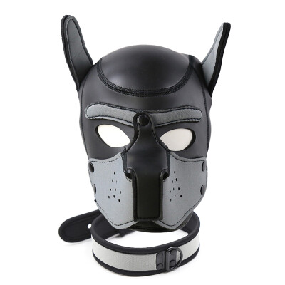

New Fashion Dog HeadMask Christmas Role Play Puppy Cosplay Full Head with Ears Nightclub Performances Party 10 Color