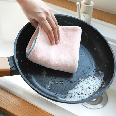 

〖Follure〗3PC Kitchen Strong Non-Stick Oil Fiber Dish Towel Brush Bowl Cloth Rag