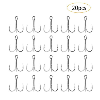 

20pcs Feather Hooks Fishing Hooks with Luminous Feather 2 4 6 8 10 Fishhook Fishing Terminal Tackle