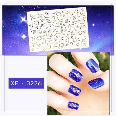 

Toponeto Fresh Style Print 3D Nail Art Stickers Manicure Adhesive Transfer Decals Descrip