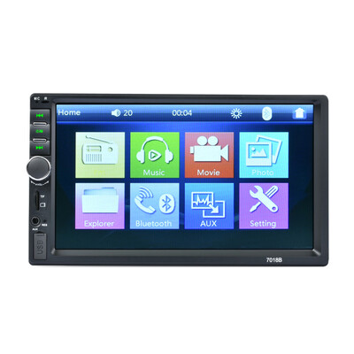 

7018B Double 2 Din Car Video Player 7 inch Touch Screen Multimedia MP5 Player USB FM Bluetooth with Rear View Camera