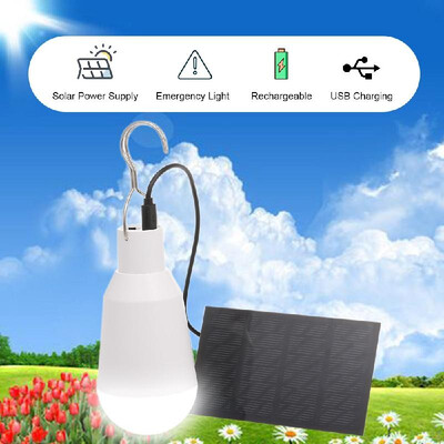 

Solar Powered LED Light Bulb Portable 3W Rechargeable LED Light for Camping Emergency Tent Home Outdoor Barbecue Shed Light Bulb C