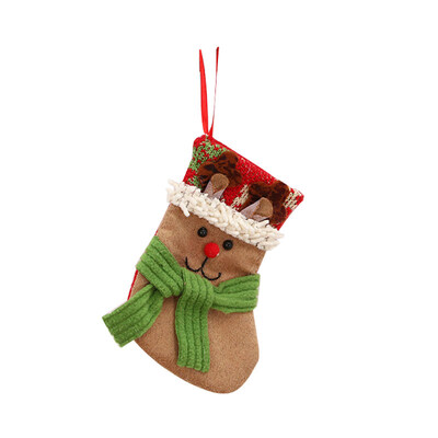 

Christmas Santa Claus Snowman Stocking Candy Gift Bag Xmas Tree Hanging Decor