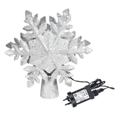 

Siaonvr Christmas Tree Topper Projector 3D Lighted Ornaments Snowflake Tree Light Decor