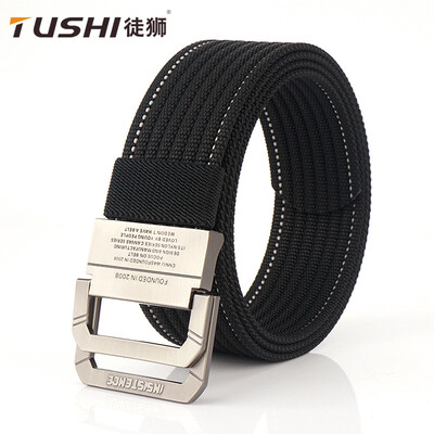 

Personalized double-loop buckle belt Mens belt Nylon casual pants with student tide custom