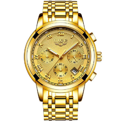 

LIGE 9849 Quartz Man Watch Unique Fashion Sport Casual Brand Quartz Clock Luxury Stainless Steel Strap Waterproof Wrist Watch Relo