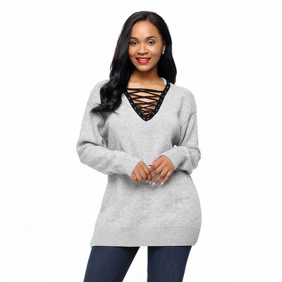 

Bottoming sweater womens long sleeve loose pullover knit sweater