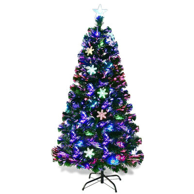 

4567 Multi-Color Lights Artificial Christmas Tree w Snowflakes-6