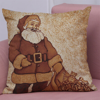 

Gobestart New Christmas Cotton Linen Pillow Case Sofa Cushion Cover Home Decor