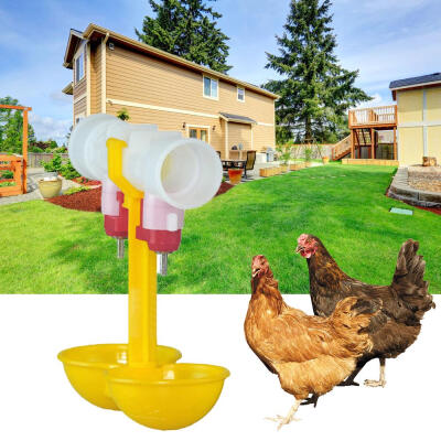 

Double Outlet Drinking Hanging Chickens Cups Nipple Drinker