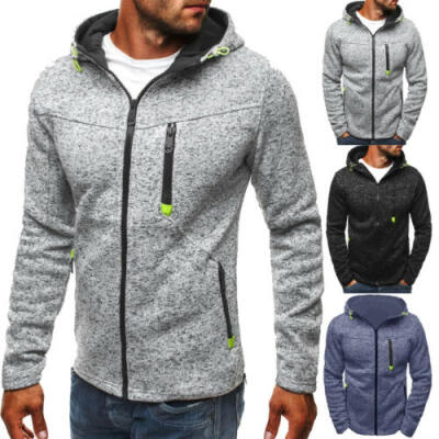 

US Mens Warm Hoodie Hooded Sweatshirt Coat Jacket Outwear Jumper Sweater Winter