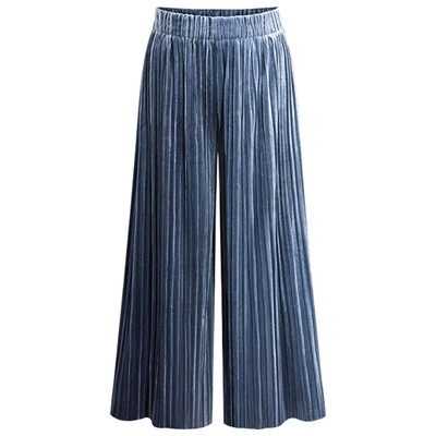 

Tailored Ladies Women High Waist Stripe Print Wide Leg Trousers Casual Pants