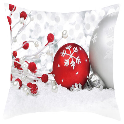 

Tailored Merry Christmas Short Plush Pillowcase Sofa Pad Set Home Decoration 18x18 Inch