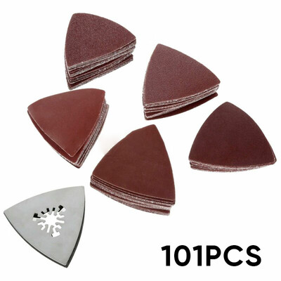 

100pcs Sanding Paper Finger Pad Triangular Sanding Pad Power Multi Tool Pack