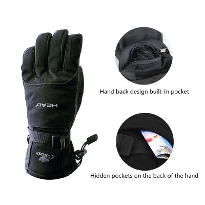 

Man Winter Ski Sport Waterproof Double Gloves Black Warm Riding Snowboard Motorcycle Gloves