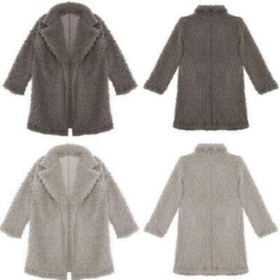 

Women Autumn Winter Long Sleeve Cardigan Soft Jacket Slim Fit Long Fleece Coats