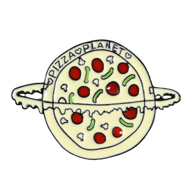 

Enamel Pin Pizza Heart Crown Planet High Heels Pizza Brooch Bag Clothes Lapel Pin Badge Food Jewelry Gift Girl Kids Friend