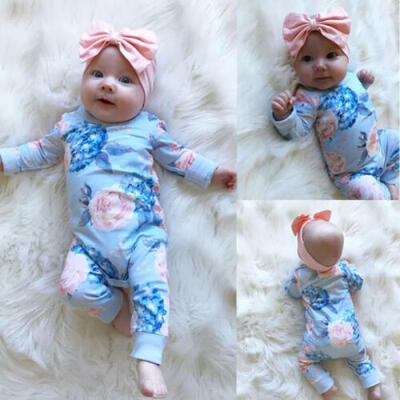 

Newborn Infant Kid Baby Girl Floral Bodysuit Romper Jumpsuit Outfit Clothes Set