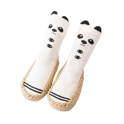 

Cotton Warm Children Cocks 0-2T Winter Spring Autumn Cartoon Baby Socks Newborn Baby Anti Slip Leather Sole Baby Floor Socks