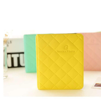 

Standard 3in Centerfold Photo Album Card Bag PU 36 Pockets Albums Photos Storage Case Macaron Memory Souvenir