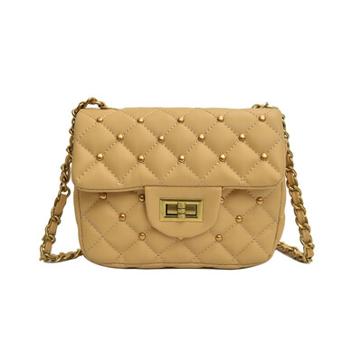 

Summer new small bag female 2019 new wave Korean version of the wild single shoulder slung fashion contrast color simple saddle bag