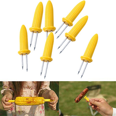 

Siaonvr 12PCS Corn On The Cob Holders Stainless Steel BBQ Prongs Skewers Forks Party