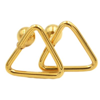 

Female Fashion Simple Geometric Triangular Cube Earrings Anti-allergic Earrings