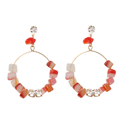 

2019 za Natural Stone Beads Drop Earrings For Women Vintage Crystal Bird Pendant Dangle Earrings Statement Jewelry
