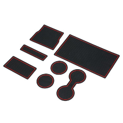 

7 pcs Armrest Box Storage Slot Pad Mat Center Console Mats Non-Slip mat Fit for Tesla Model 3