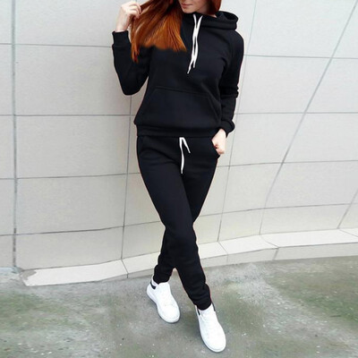 

Autumn Women Set Long Sleeve Hooded Sweatshirts Women Pullover Casual Tops And Casual Pants Women Hoodies Suit