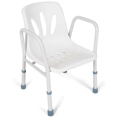 

Height Adjustable Medical Shower Bench Seat with Arms