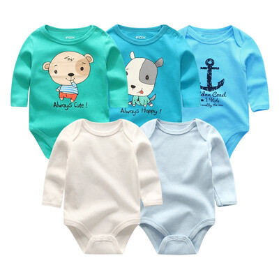 

Kiddiezoom Unicorn Baby Clothing Sets 5Pcs Rompers Babywear Bodysuits Baby Boys Clothes Newborn 0-12M Cotton Baby Girls Clothes