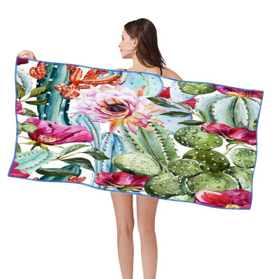 

Summer Beach Towel Rectangle Printed Microfiber Absorbent Swimming Bath Towel Drying Washcloth Swimwear Shower Blanket 16080CM