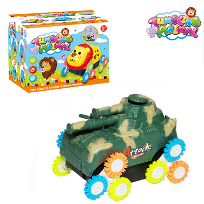 

Tailored 12 Wheels Electric Dumpers Car Animal Shape Stunt Toy Novelty Gift For Children