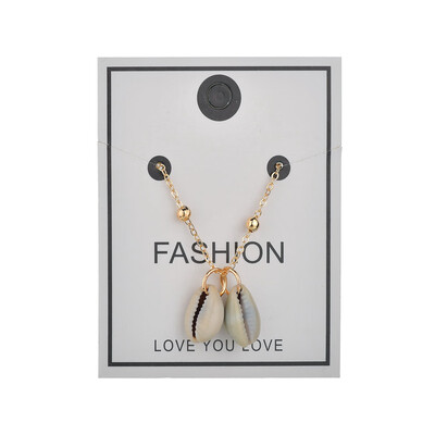 

Summer Bohemian Pearl Conch Shells Necklace Sea Beach Shell Pendant Necklace For Women Long Chain Necklace Fashion Jewelry