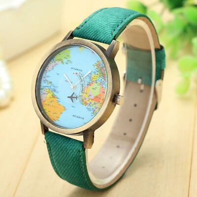 

Womens Watches Best Sellers Globe Travel Map Denim Watch Minimalism Feminino Reloj Mujer Staat Zegarki Damskie Kadin Clock