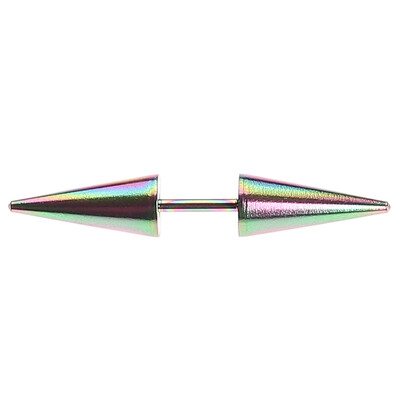 

1 Piece Unisex Punk Rock Personality Stainless Steel Spike Rivet Taper Stud Earrings 6 Colors