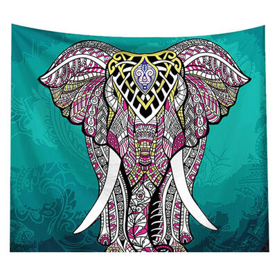 

Mandala Boho Elephant Printed Hanging Tapestry Yoga Mat Blanket Home Decor
