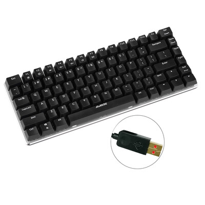 

AJAZZ AK33 Linear Action Mechanical Keyboard Gaming E-sport Keyboard 82 Keys Black Switches USB Wired Anti-Ghosting for PC Noteboo