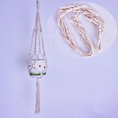 

Hand Made Macrame Plant Hanger Hanging Planter Wall Art Home Decor Indoor Outdoor Cotton Rope Woven Hanger