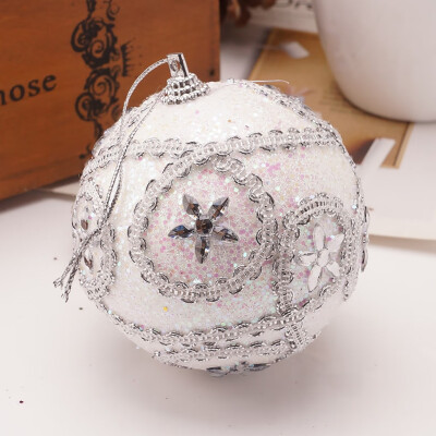 

Tailored Christmas Rhinestone Glitter Baubles Ball Xmas Tree Ornament Decoration 8CM