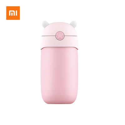 

Millet MI rice rabbit childrens mug pink soft cute appearance 6 hours insulation cold food contact grade material 316L stainless steel liner student with straw outdoor portable
