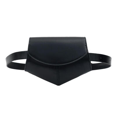 

Printing Shoulder Women PU Leather Waist Fanny Belt Packs Small Chest Bags