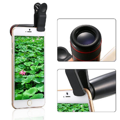 

10PCS 12X Telephoto Universal Mobile Phone Lens Kits Wide Angle Fish Eye Macro Lens Selfie Stick Tripod for iPhone Samsun