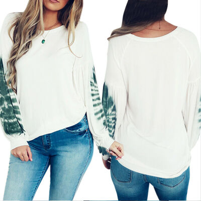 

Womens Floral Long Sleeve Loose T-Shirt Ladies Summer Casual Blouse Tops Tee