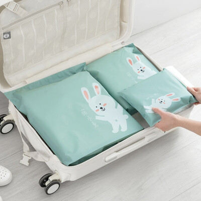

Siaonvr 3 Pcs Travel Portable Storage Bags Cartoon Pattern Practical Waterproof Storage