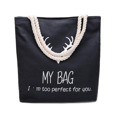 

Women Canvas Casual Handbags Shoulder Bags Portable Cat Print Shopping Bag