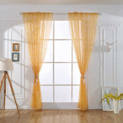 

Nordic Home Window Curtain snowflake print semi-shade Transparent Curtain Decorative Drapery for bedroom livingroom office decor
