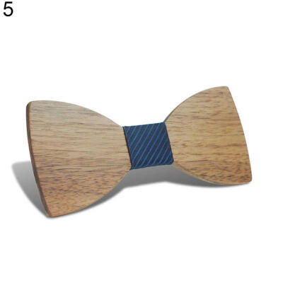 

Creative Wooden Bow Tie Business Men Necktie Handmade Tie Party Suit Accessory